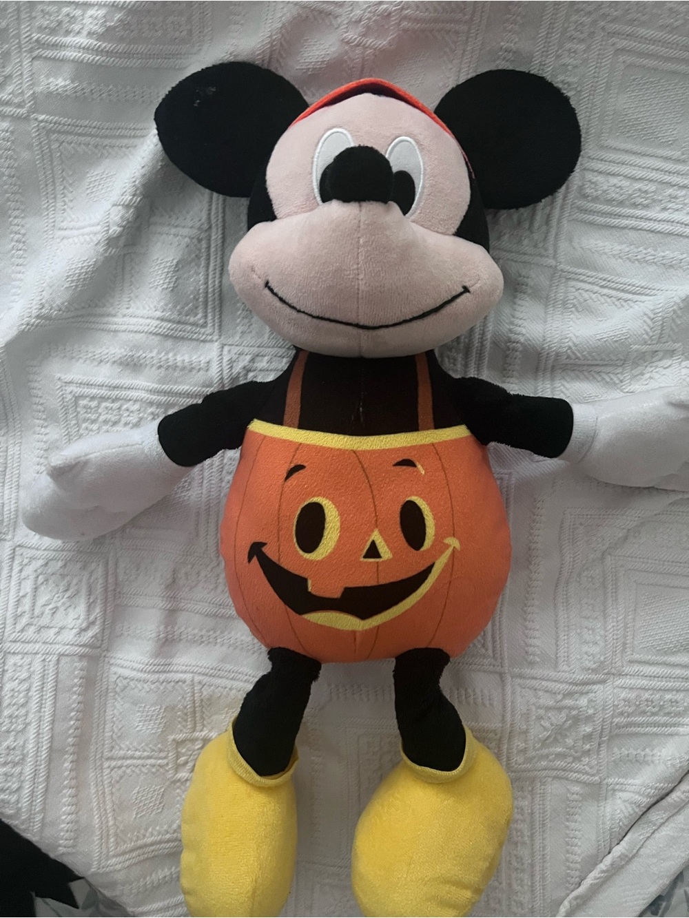 Mickey Mouse Halloween Pumpkin Plush - Orange, Black, Yellow